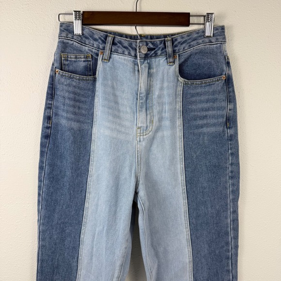 PacSun 90s Boyfriend Two Tone Colorblock High Rise Jeans Blue Size 28 EUC - Picture 9 of 12